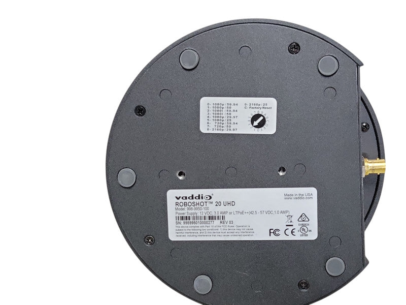 Vaddio Roboshot 20 UHD 998-9950-100 camera unit only _