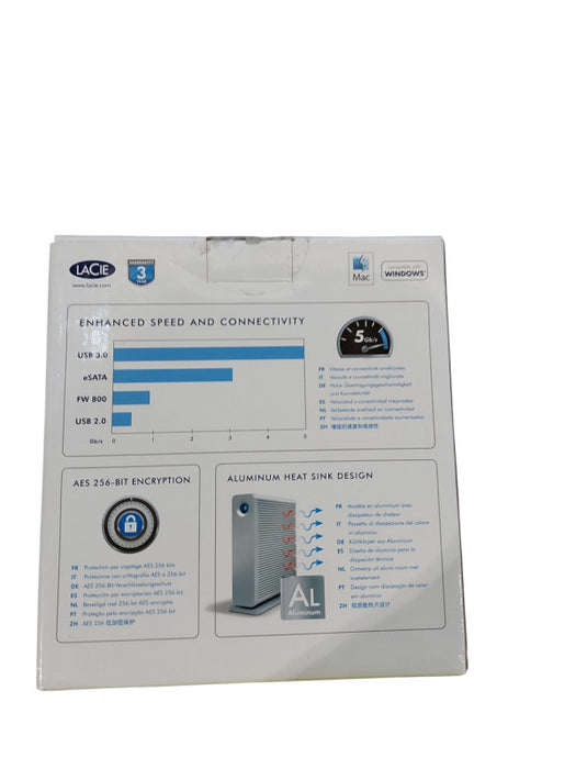 LACIE D2 USB3 3TB External Hard Drive eSATA USB 3