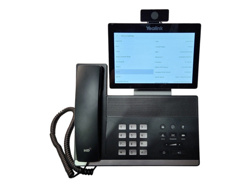 Yealink Flagship Smart Video VoIP Phone Model VP59 w/ Camera Handset, Stand