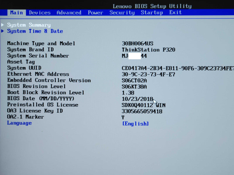 Lenovo ThinKStation P320 Xeon E3-1240v6 3.70GHz 16GB DDR4, N720-1GD GPU _