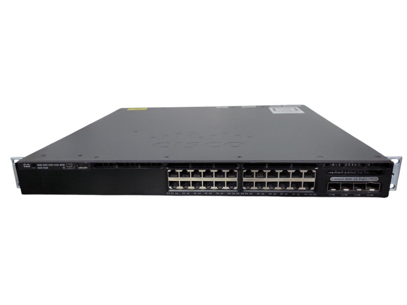 Cisco WS-C3650-24PS-E | 24-Port Gigabit PoE+ Switch | 4x SFP 2x PSU !