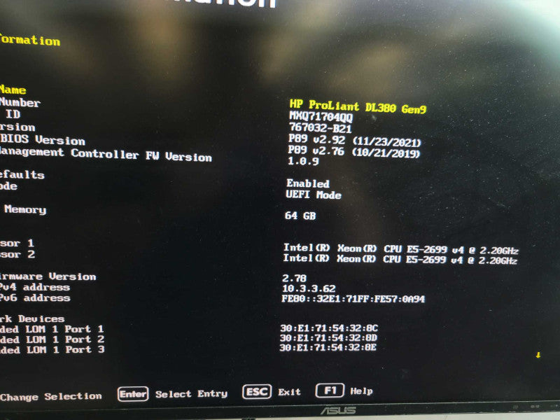 HP ProLiant DL380 Gen9 - 2x Xeon E5-2699 V4 64GB DDR4 P440ar 2x800W PSU %