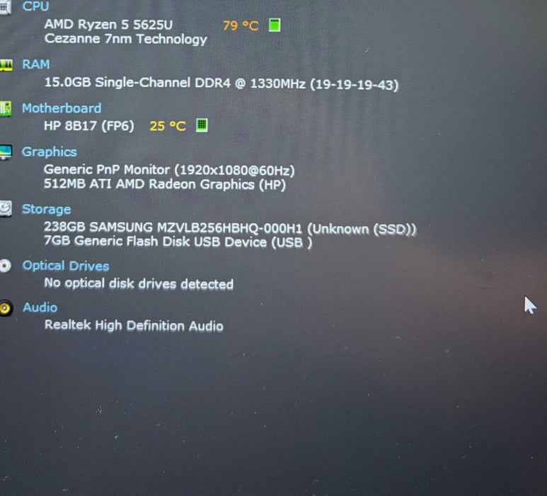 HP ProBook 445 14 G9 AMD Ryzen 5-5625U 16GB RAM 256GB SSD  Lap200