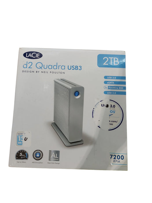 LACIE D2 QUADRA V3C 2TB EXTERNAL HDD ESATA USB 3.0