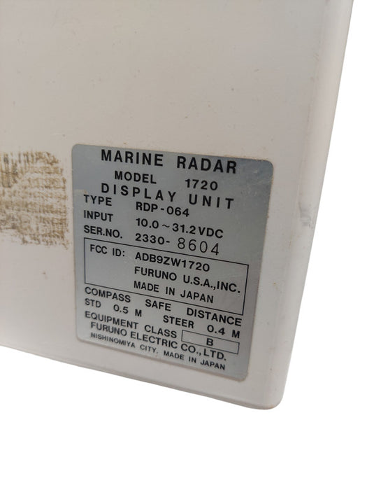 Furuno Marine Radar Display Fish Finder Type RDP-064 Model: 1720 =
