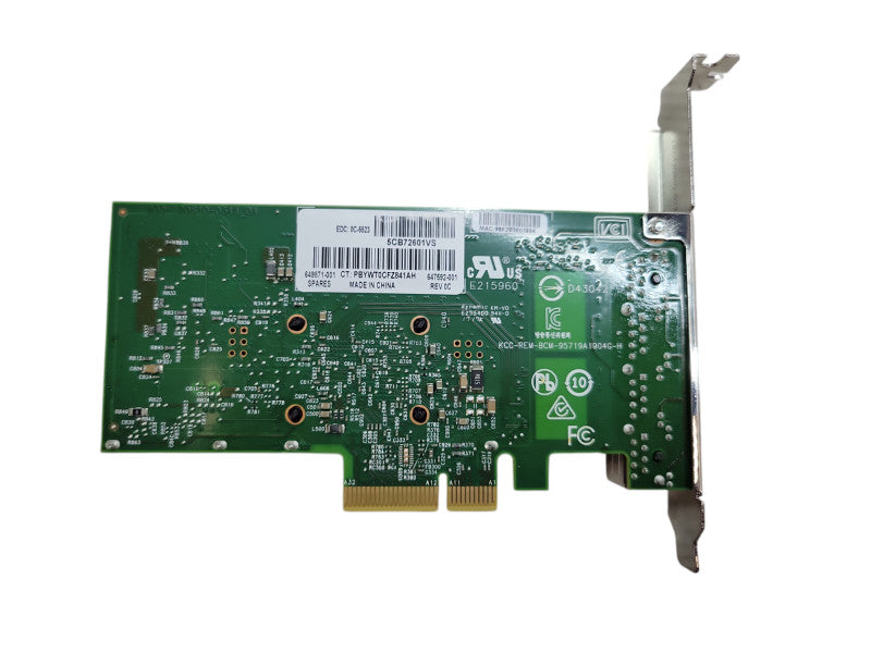 HP 331T Quad Port RJ-45 Network Adapter PN: 649871-001 Q%