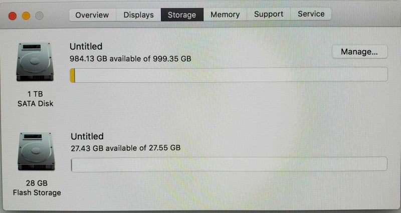 Apple iMac 21.5” (2017) A1418 Core i5-7500 3.40GHz 8GB RAM 1TB HDD