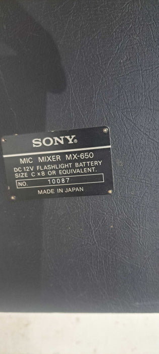 SONY MX 650 6 CHANNEL STEREO MIC / LINE MIXER Vintage| Untested