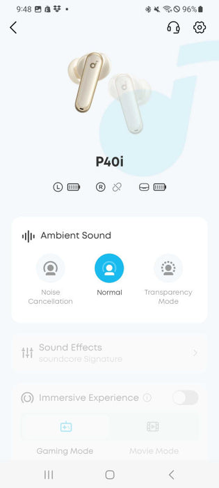 Soundcore P40i Noise Cancelling Wireless Earbud Case w/ 1x Earbud, READ _