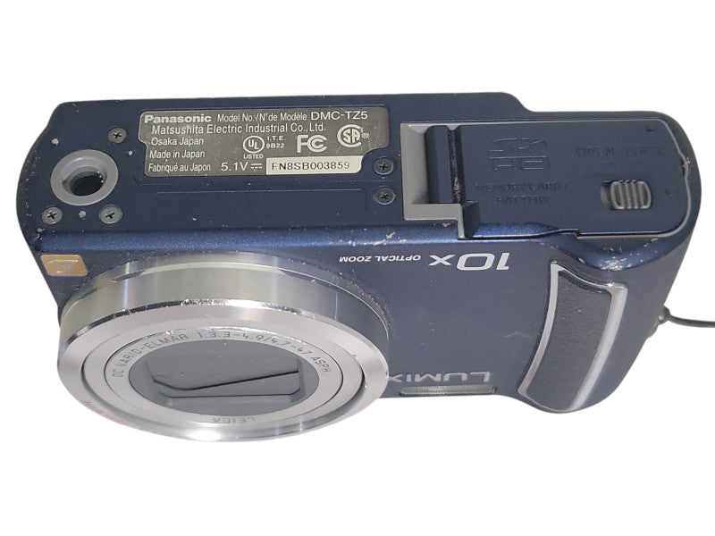 Panasonic Lumix DMC-TZ5  9.1MP 10x Zoom Digital Camera, READ _