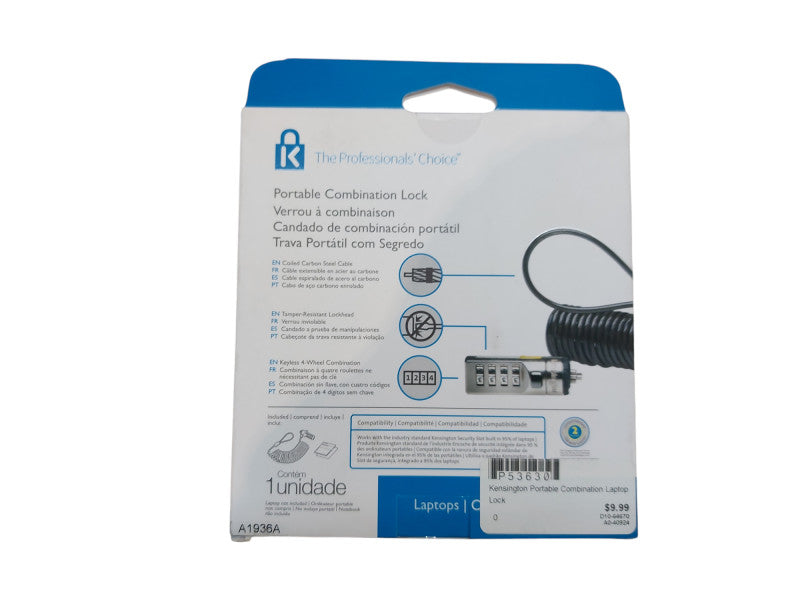 Kensington Portable Combination Laptop Lock
