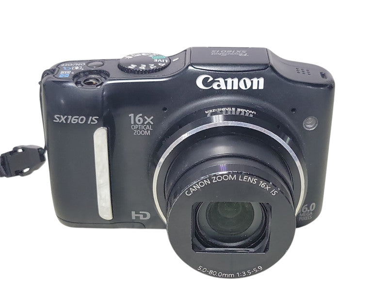 Canon PowerShot SX160 IS 16MP Digital Camera Black, READ  _