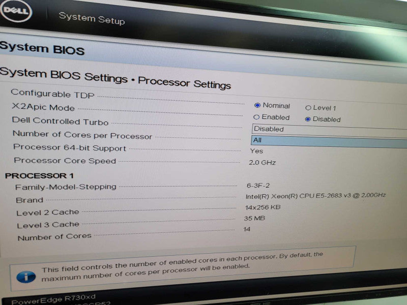 Dell PE R730xd - Xeon E5-2683 v3 32GB DDR4 PERC H730P Mini 2x750W PSU %