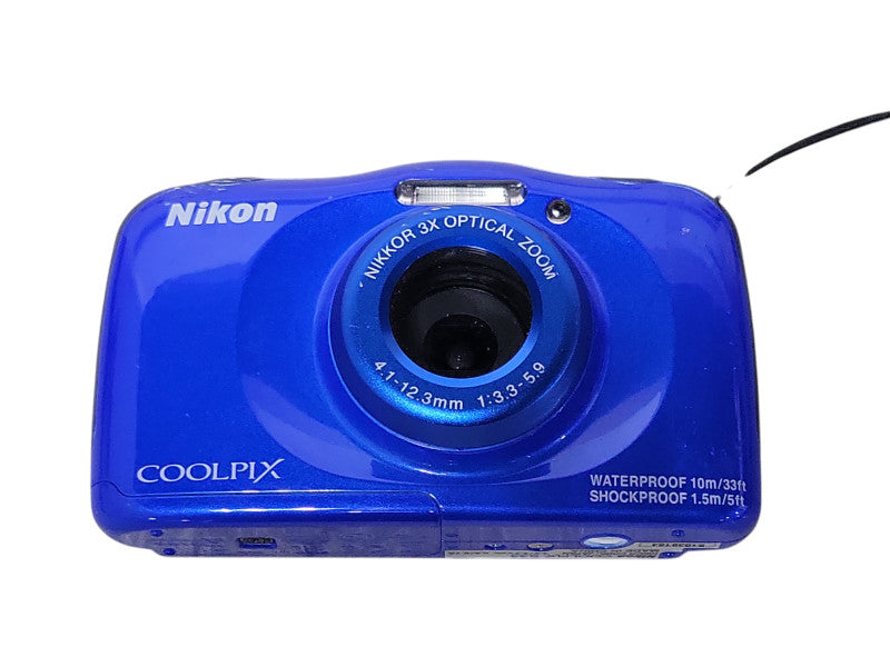 Nikon Coolpix S33 waterproof Digital Camera Blue, READ _