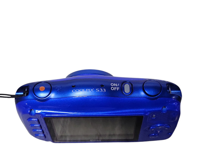 Nikon Coolpix S33 waterproof Digital Camera Blue, READ _