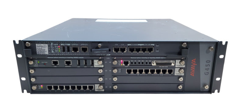 Avaya G450 Chassis w/ MB450 1xMM712 1xMM710 1xMM714 & 1x PSU *READ*