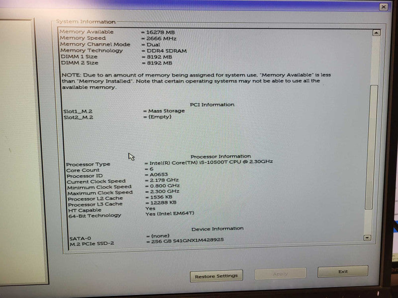 Dell OptiPlex 3080 USFF, i5-10500T, 16GB DDR4, 256GB NVMe, WiFi, 65W PSU $
