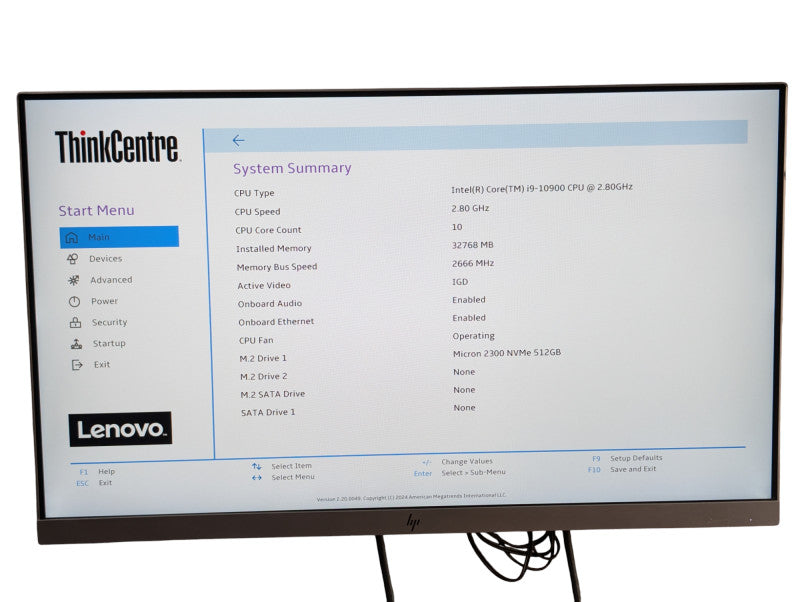 Lenovo ThinkCentre M90q Tiny Intel Core i9-10900 32GB RAM 512GB NVMe  -