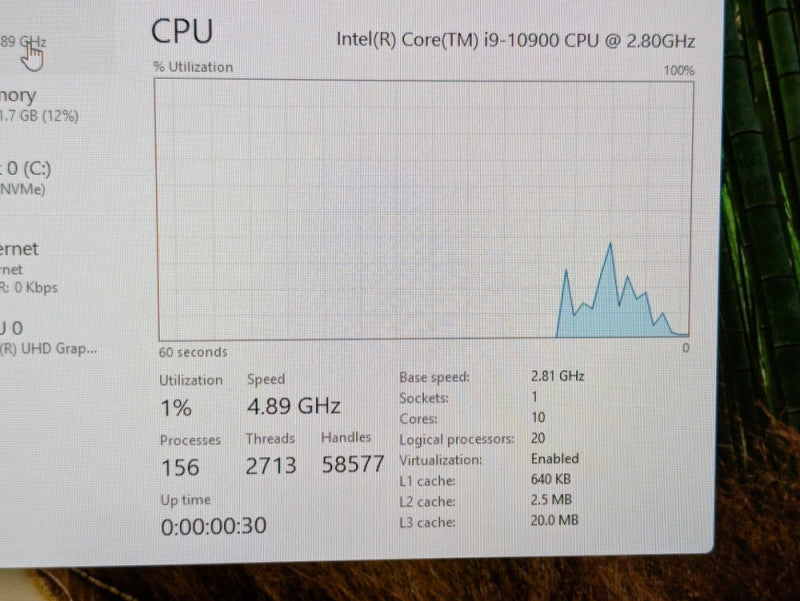 Lenovo ThinkCentre M90q Tiny Intel Core i9-10900 32GB RAM 512GB NVMe  -