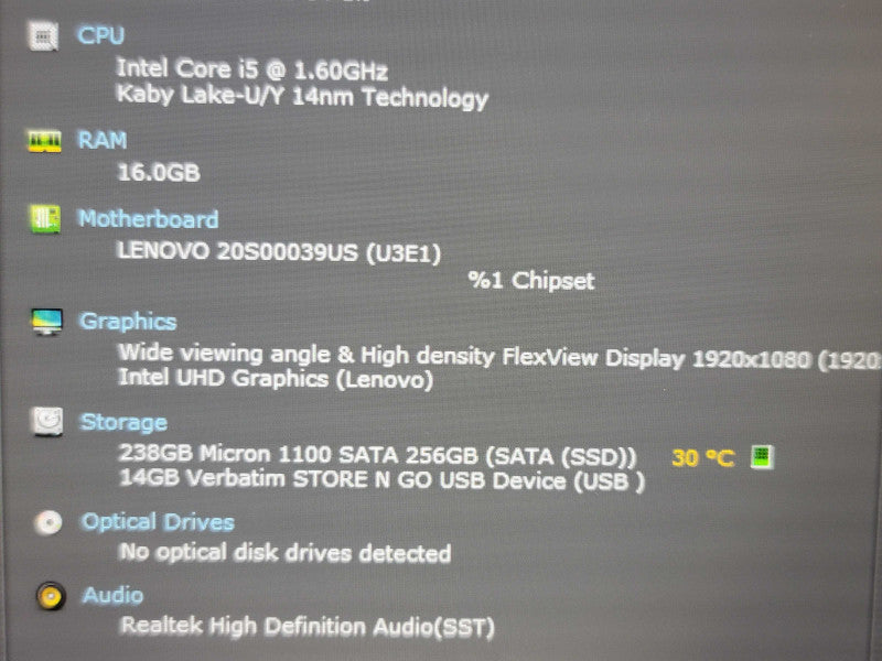 Lenovo ThinkPad T14 i5-10210U 16GB RAM 256GB SSD  β Lap200