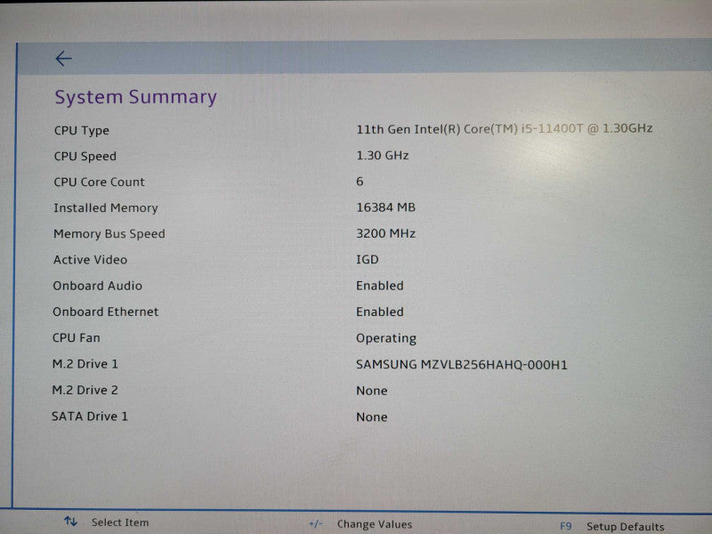 Lenovo ThinkCentre M70q Gen 2 i5-11400T 1.3GHz 16GB RAM 256GB NVMe !