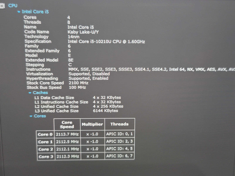 Lenovo ThinkPad X1 Yoga Gen 5 i5-10210U 16GB RAM 256GB SSD 4K TOUCH  β Lap200
