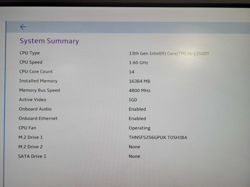 Lenovo ThinkCentre M80q Gen 4 i5-13500T 1.60GHz 16GB RAM 256GB SSD  !