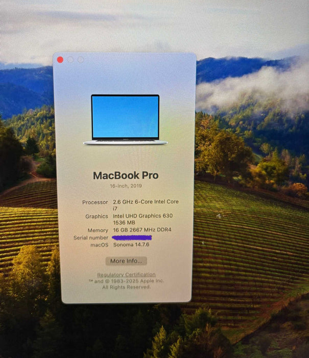 Apple MacBook Pro 16" 2019 i7-9750H Radeon Pro 5300M 16GB RAM 512SSD READ