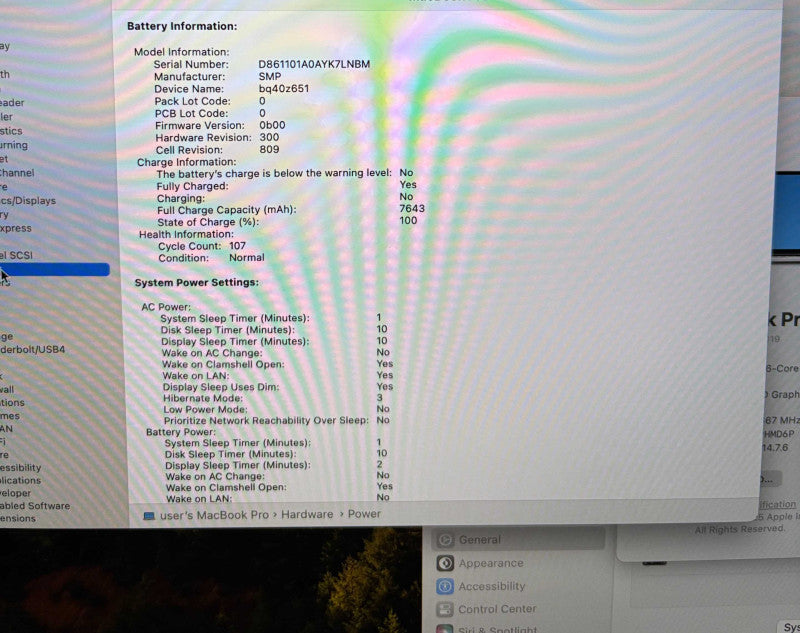 Apple MacBook Pro 16" 2019 i7-9750H Radeon Pro 5300M 16GB RAM 512SSD READ