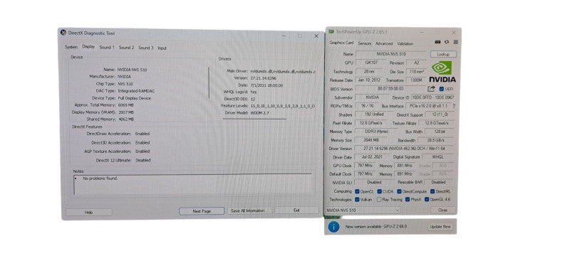 HP NVIDIA NVS 510 GPU - 2GB GDDR3