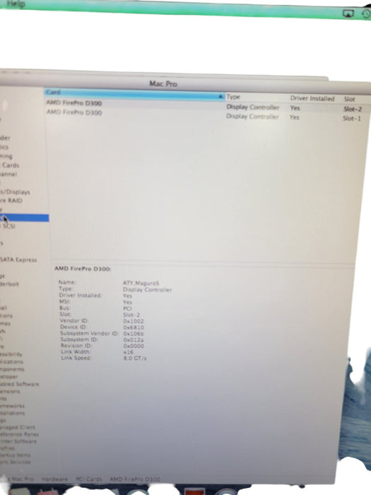 Apple Mac Pro 2013 A1481- Xeon E5-1620 v2 32GB RAM 256GB SSD 2xD300 % %
