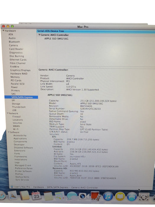 Apple Mac Pro 2013 A1481- Xeon E5-1620 v2 32GB RAM 256GB SSD 2xD300 % %