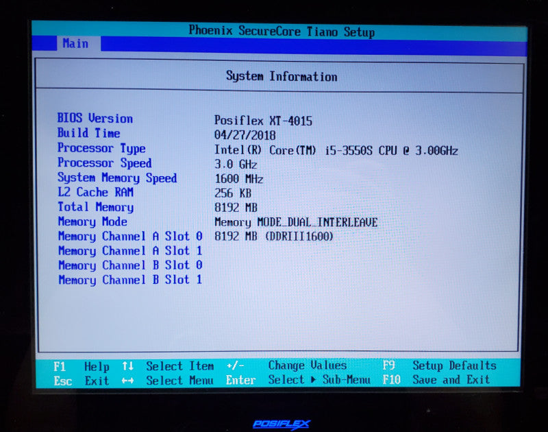 Posiflex XT-4015 POS Terminal Core i5-3550S 8GB DDR3 - No HDD *READ*
