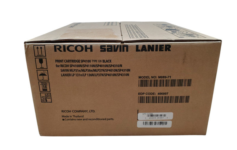 Ricoh Print Cartridge SP4100 Type 120 Black 406997 - New Open Box