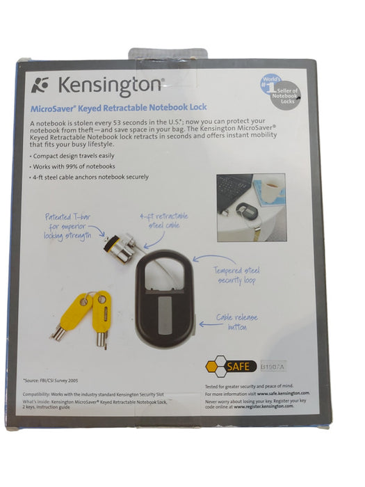Kensington MicroSaver Keyed Retractable Notebook Lock