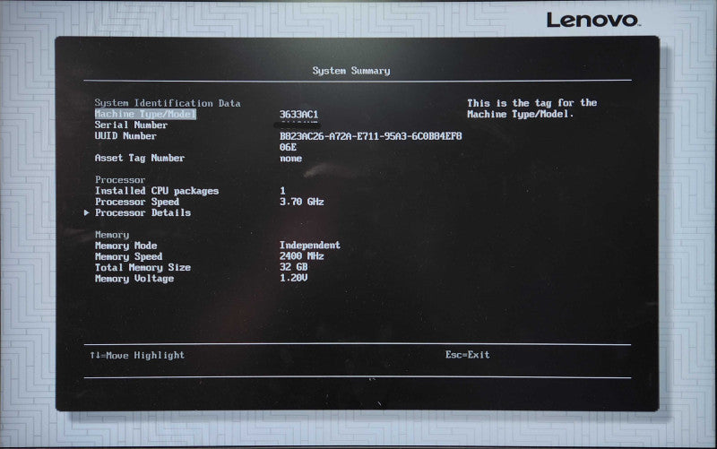 Lenovo System X3250 M6 1U 8x2.5", Xeon E3-1240 v6, 32GB DDR4, No HDD