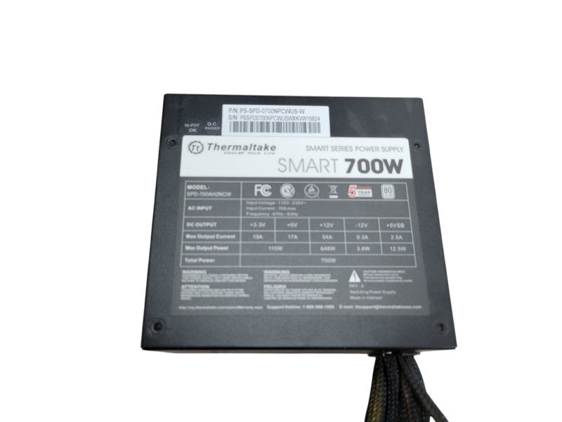 Thermaltake Smart 700W Non-Modular ATX PSU (PS-SPD-0700NPCWUS-W) %