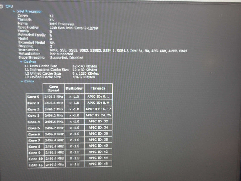 Lenovo ThinkPad T16 i7-1270P 32GB RAM 512GB SSD  β Lap200
