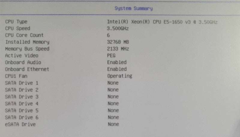 Lenovo ThinkStation P500 - Xeon E5-1650 v3 @ 3.50GHz, 32GB DDR4, NO HDD/GPU