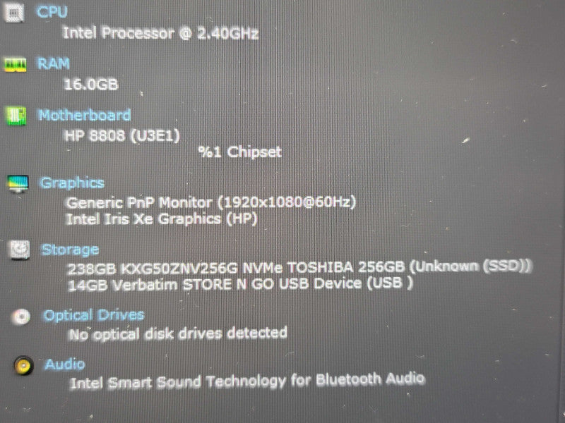 HP ProBook 450 G8 i5-1135G7 16GB RAM 256GB SSD READ! β Lap200