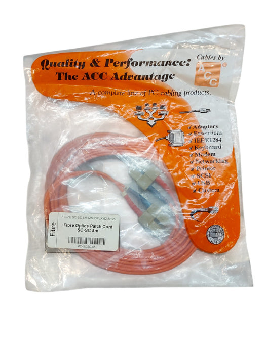 5M SC-SC AMP Fiber Optic Cable 62.5/125 Duplex SC to SC