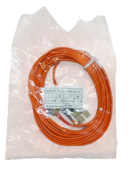 5M SC-SC AMP Fiber Optic Cable 62.5/125 Duplex SC to SC