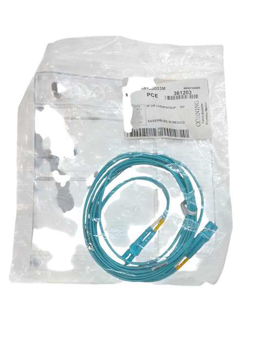 Corning Fiber Optic Cable 2M OM3 LC-LC Duplex Zipcord Patch Cord