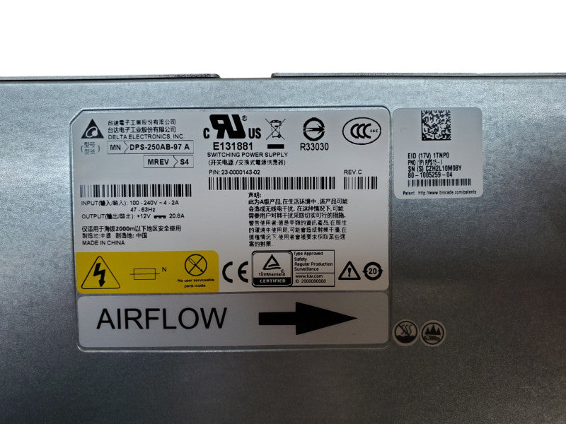 Delta Electronics DPS-250AB-97 A 250W Power Supply for brocade 7450 Switch
