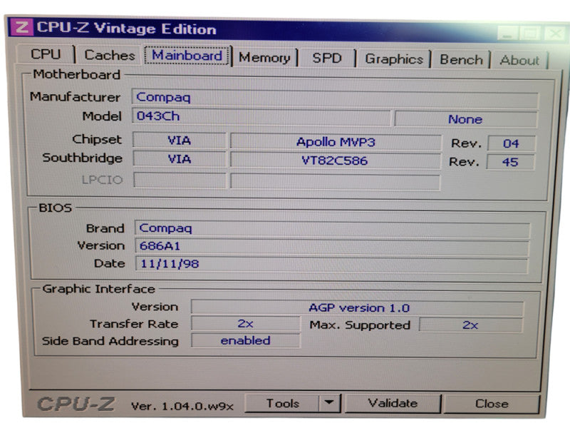 Compaq Presario 5250 - AMD K6-2 @ 400Mhz 256MB RAM 12GB HDD - Windows 98SE