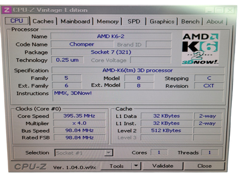 Compaq Presario 5250 - AMD K6-2 @ 400Mhz 256MB RAM 12GB HDD - Windows 98SE