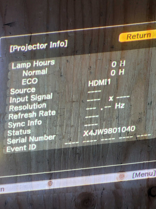 Epson Home Cinema 1060 1080p 3LCD Projector | 0 Lamp hours