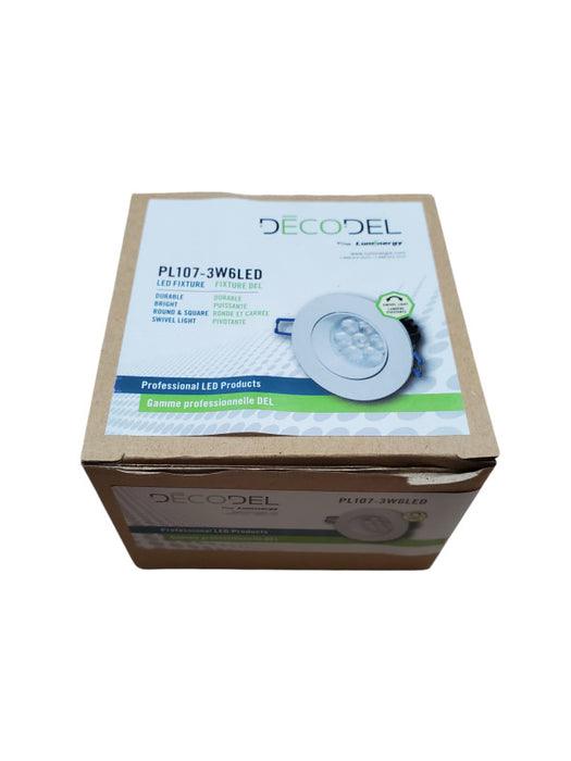 Decodel Luminergy PL107-3W6LED-4200K-ALU LED Light Fixture  - New Q