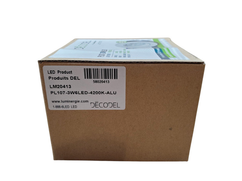 Decodel Luminergy PL107-3W6LED-4200K-ALU LED Light Fixture  - New Q