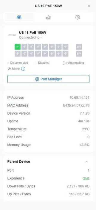 Ubiquiti Networks UniFi US-16-150W 16-Port Gigabit PoE Managed Switch _